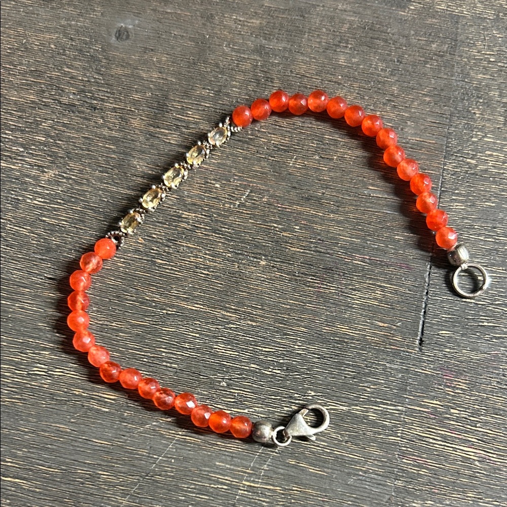 Carnelian Bracelet with Gemstone Center Accent‎